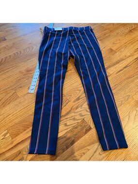 OLD NAVY WOMENS BLUE STRIPE STEVIE PANTS NEW MEDIUM